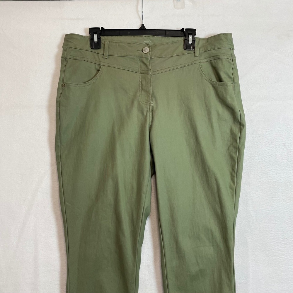 Gina Benotti Women  Slim Leg Pants S-48 Olive Green Viscose Blend Casual Straigh - Picture 2 of 10